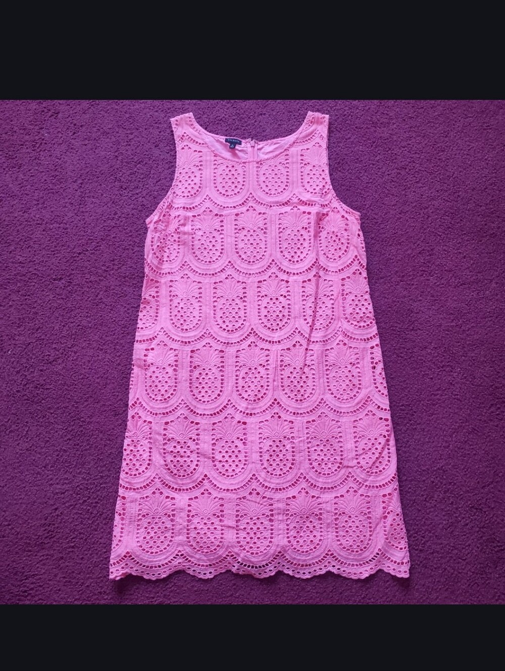 Talbots Pink Eyelet Mini Dress